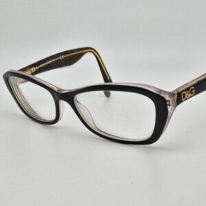 *SOLD*Dolce & Gabbana DG3168 2737 Black Gold Glitter Eyeglasses Frame w Flexhing